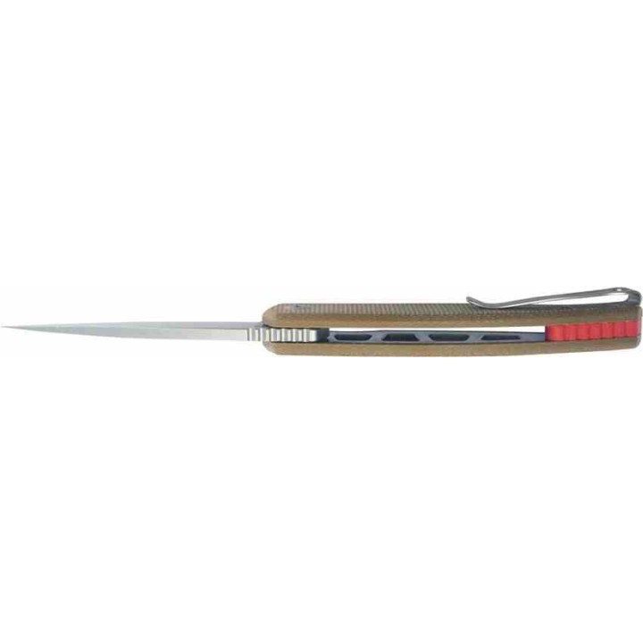 Couteau Kubey MOS Hydra Tan Manche G-10 Lame Acier 14C28N SW IKBS Linerlock Clip KUB361C - Livraison Gratuite