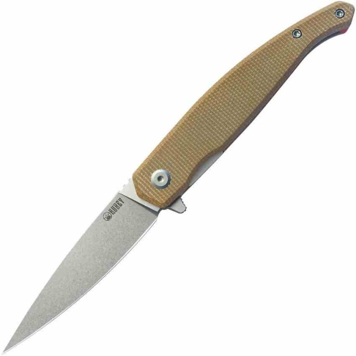 Couteau Kubey MOS Hydra Tan Manche G-10 Lame Acier 14C28N SW IKBS Linerlock Clip KUB361C - Livraison Gratuite