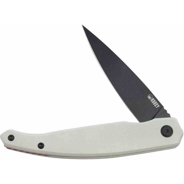 Couteau Kubey MOS Hydra White Manche G-10 Lame Acier 14C28N Blk IKBS Linerlock Clip KUB361B - Livraison Gratuite