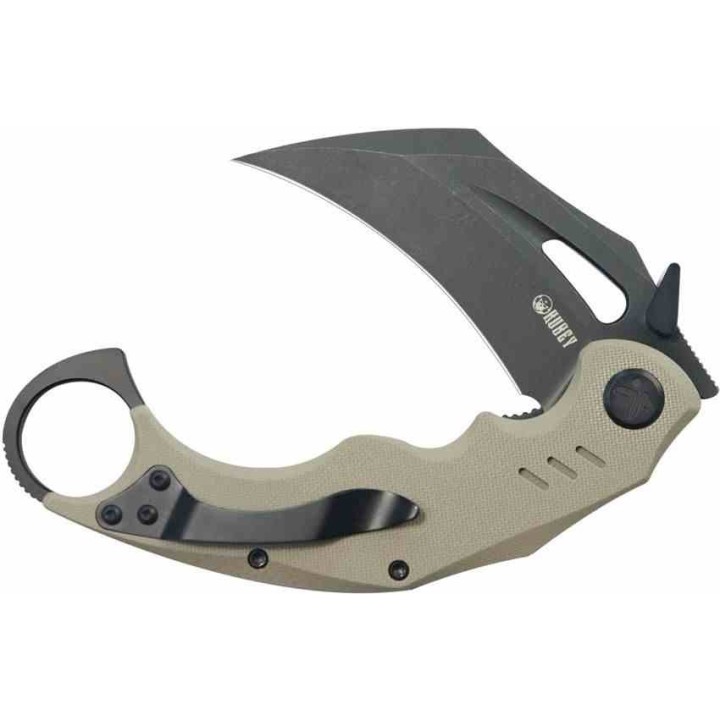 Couteau Kubey Wrath Karambit Tan Manche G-10 Lame Acier 14C28N Blk IKBS KUB261G - Livraison Gratuite