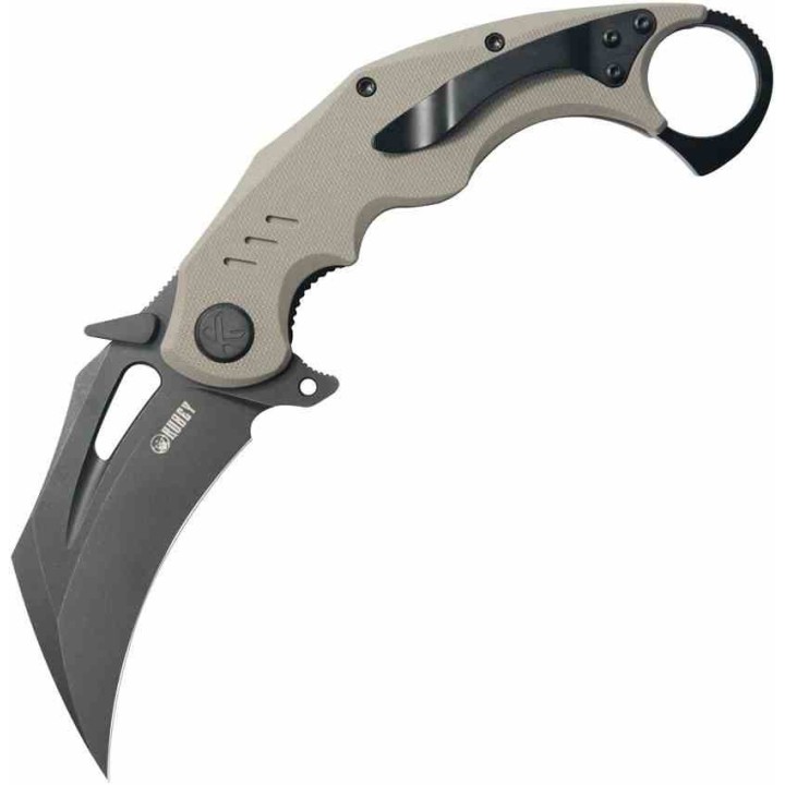 Couteau Kubey Wrath Karambit Tan Manche G-10 Lame Acier 14C28N Blk IKBS KUB261G - Livraison Gratuite