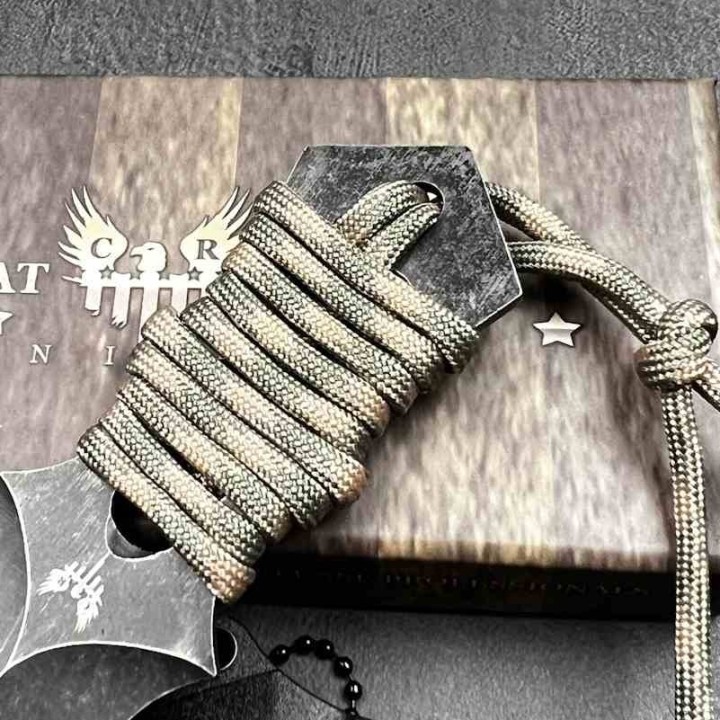 Lot de 3 Couteaux de Cou Combat Ready Neck Lame Acier Inox Manche Camo Etui Kydex CBR346 - Livraison Gratuite