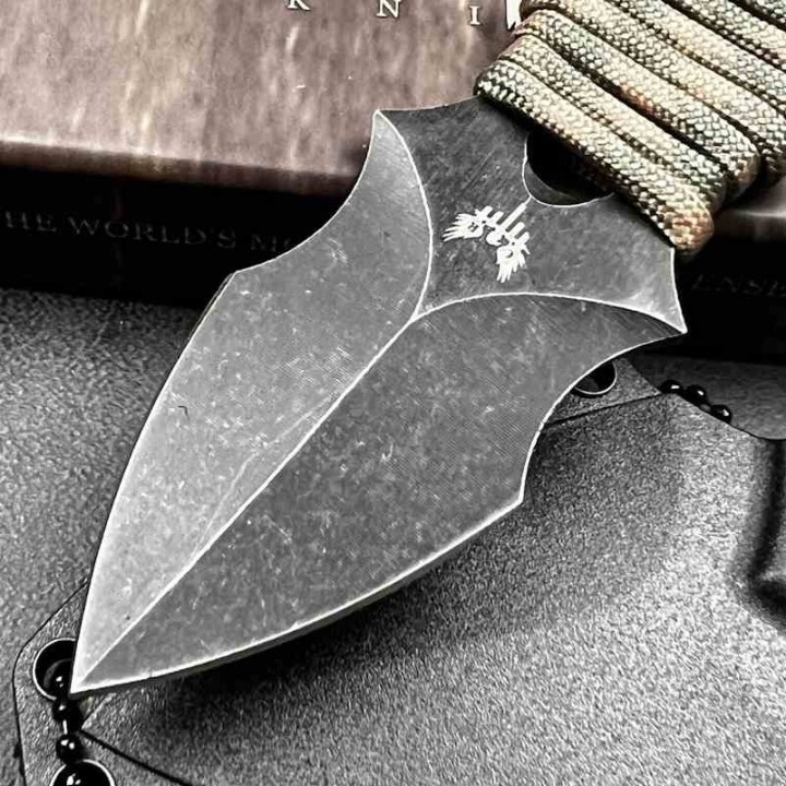 Lot de 3 Couteaux de Cou Combat Ready Neck Lame Acier Inox Manche Camo Etui Kydex CBR346 - Livraison Gratuite