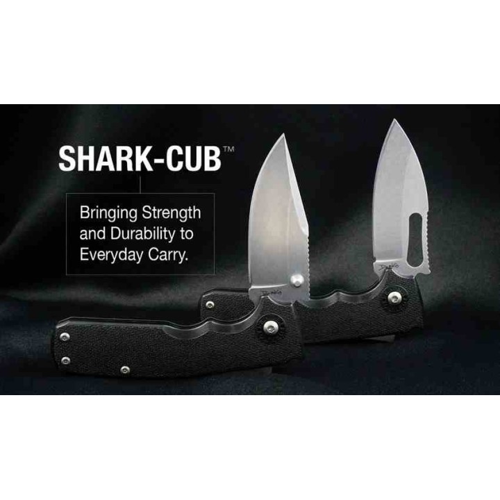 Couteau Demko Shark-Cub Clip Point Manche FRN Lame Acier AUS-10A Shark-Lock Clip DEMSC10ABKCP - Livraison Gratuite