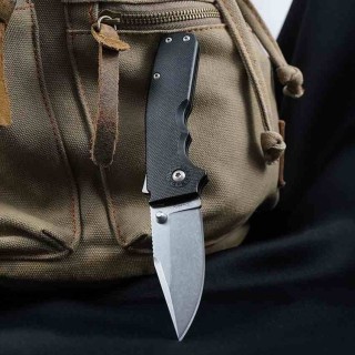Couteau Demko Shark-Cub Clip Point Manche FRN Lame Acier AUS-10A Shark-Lock Clip DEMSC10ABKCP - Livraison Gratuite