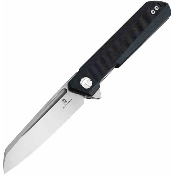 Couteau Bestech Dundee Black Manche G10 Lame Acier D2 Satin Reverse Tanto IKBS Linerlock Clip BTKMK09A - Livraison Gratuite