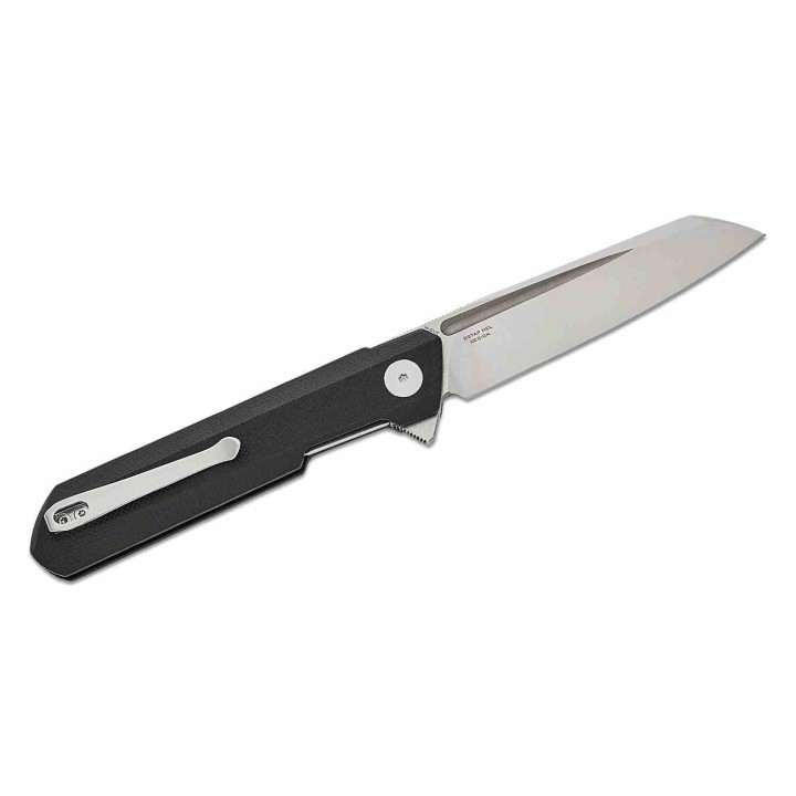 Couteau Bestech Dundee Black Manche G10 Lame Acier CPM-MagnaCut Satin Reverse Tanto IKBS Clip BTKMK09G - Livraison Gratuite