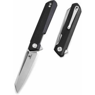 Couteau Bestech Dundee Black Manche G10 Lame Acier CPM-MagnaCut Satin Reverse Tanto IKBS Clip BTKMK09G - Livraison Gratuite