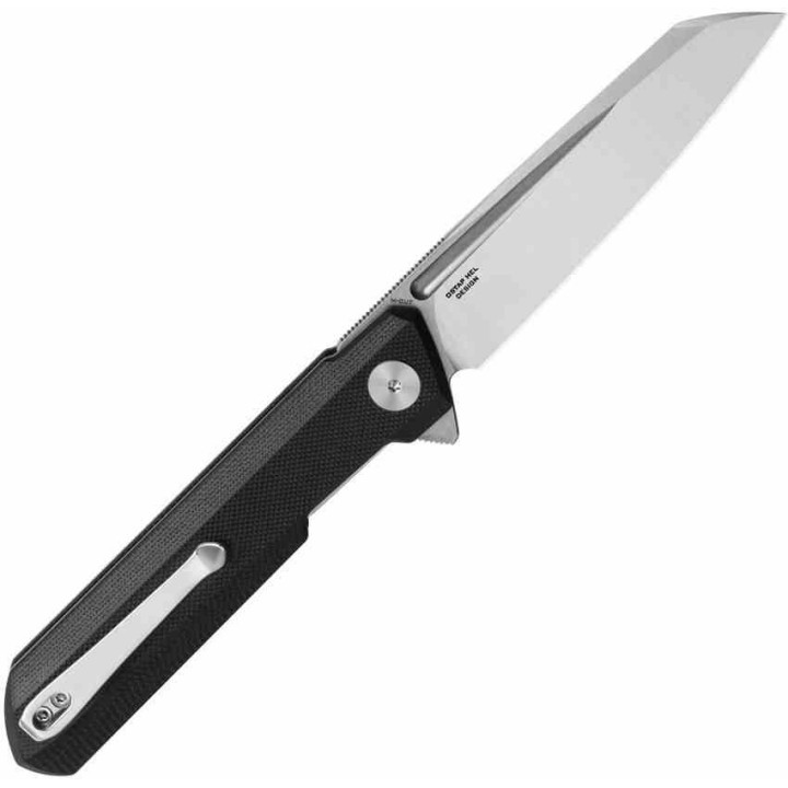 Couteau Bestech Dundee Black Manche G10 Lame Acier CPM-MagnaCut Satin Reverse Tanto IKBS Clip BTKMK09G - Livraison Gratuite