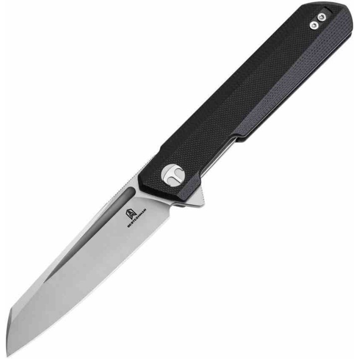 Couteau Bestech Dundee Black Manche G10 Lame Acier CPM-MagnaCut Satin Reverse Tanto IKBS Clip BTKMK09G - Livraison Gratuite