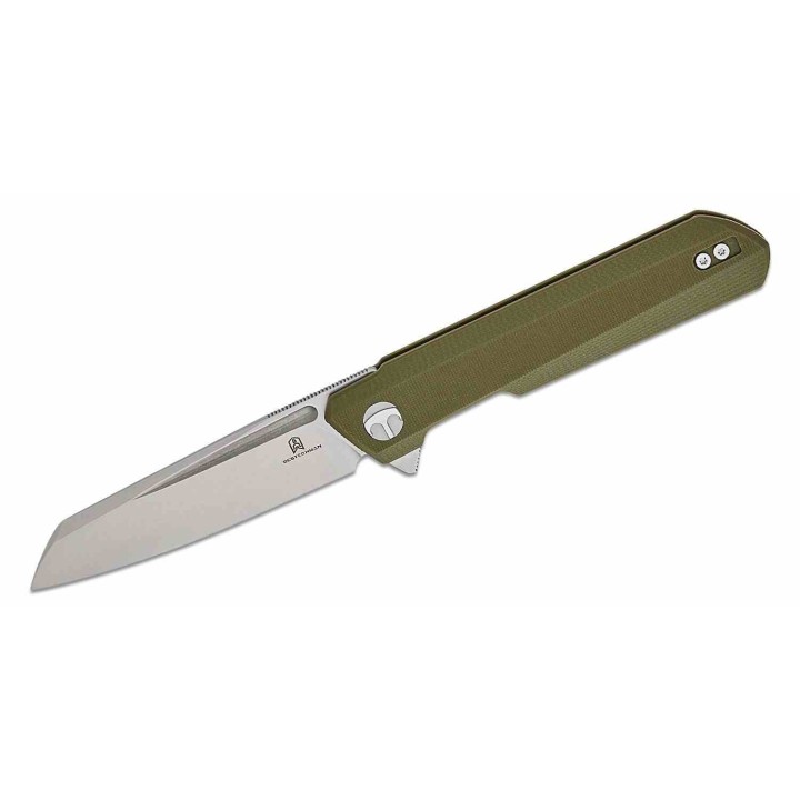 Couteau Bestech Dundee Green Manche G10 Lame Acier CPM-MagnaCut SW Reverse Tanto IKBS Clip BTKMK09I - Livraison Gratuite