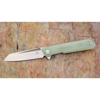 Couteau Bestech Dundee Jade Manche G10 Lame Acier CPM-MagnaCut Reverse Tanto IKBS Linerlock Clip BTKMK09H - Livraison Gratuite