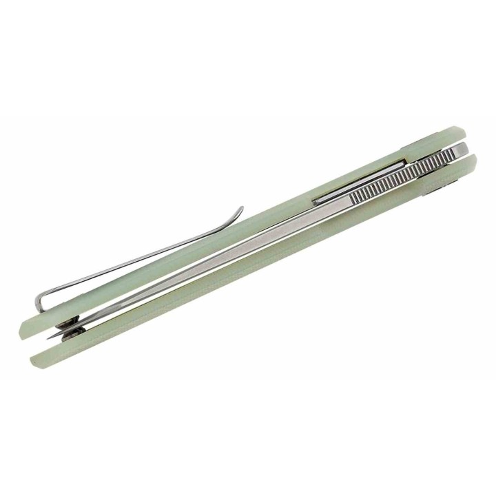 Couteau Bestech Dundee Jade Manche G10 Lame Acier CPM-MagnaCut Reverse Tanto IKBS Linerlock Clip BTKMK09H - Livraison Gratuite