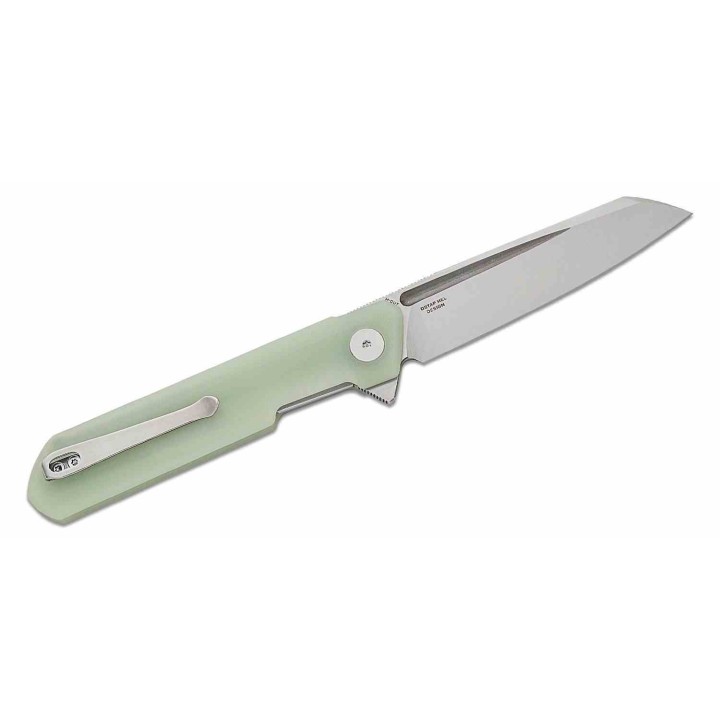 Couteau Bestech Dundee Jade Manche G10 Lame Acier CPM-MagnaCut Reverse Tanto IKBS Linerlock Clip BTKMK09H - Livraison Gratuite