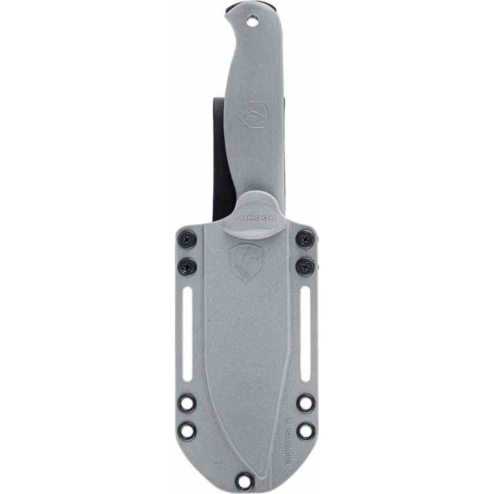 Couteau Condor Fighter Rhino Gry Lame Acier Carbone 1075 Manche & Etui Polypropylene CTK183149RGHC - Livraison Gratuite