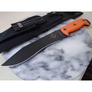 Couteau de Survie Ranger Night Stalker 7 Lame Acier Carbone 5160 Manche Orange Etui Made USA RN9421OM - Livraison Gratuite