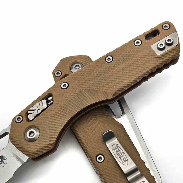 Couteau Microtech MSI Tan G10 Lame Sheepsfoot Acier M390MK Clip Ram-Lok USA MCT21010FLGTTA - Livraison Gratuite