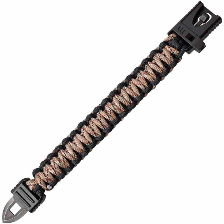 Couteau Tac Force Bushcraft Tan Lame Acier 3Cr13 Manche Micarta Etui Nylon TFFIX006BK - Livraison Gratuite