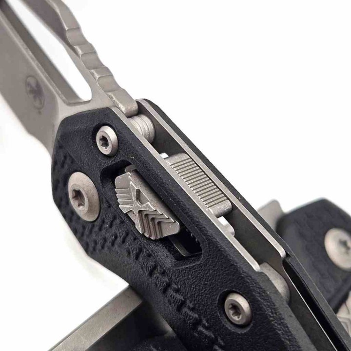 Couteau Microtech MSI Ram-Lok Lame Acier M390MK Apocalyptic Sheepsfoot Clip USA MCT210T10APPMBK - Livraison Gratuite