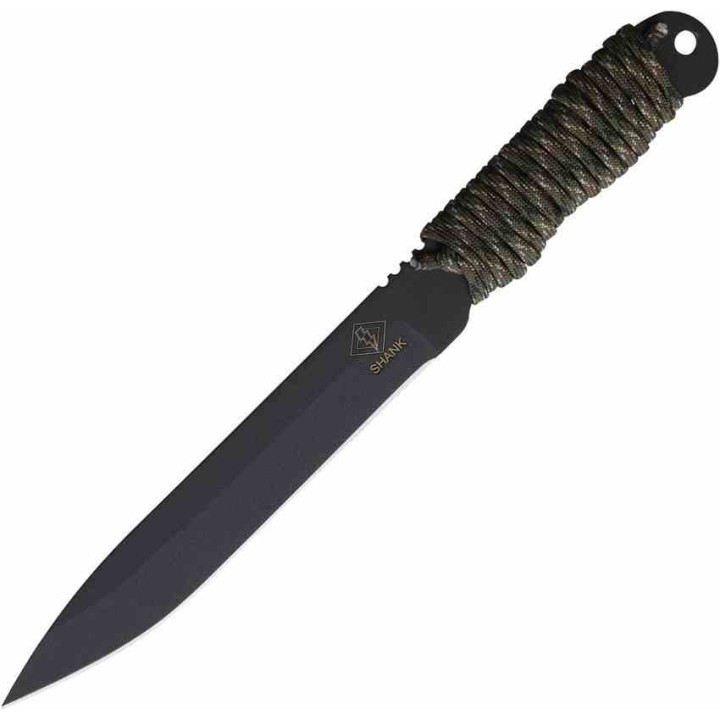 Couteau Ranger Knives Shank Camo Manche Corde Lame Acier Carbone 1095 Etui Nylon USA RN9410CAMO - Livraison Gratuite