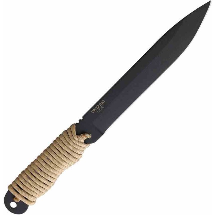 Couteau Ranger Knives Shank Desert Tan Manche Corde Lame Acier Carbone 1095 Etui Nylon USA RN9410DT - Livraison Gratuite