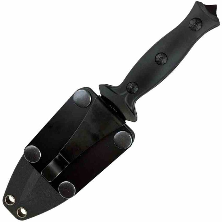 Couteau de Botte ABKT Tac Boot Double Tranchant Acier 8Cr13MoV Manche ABS Etui Plastique AB014 - Livraison Gratuite