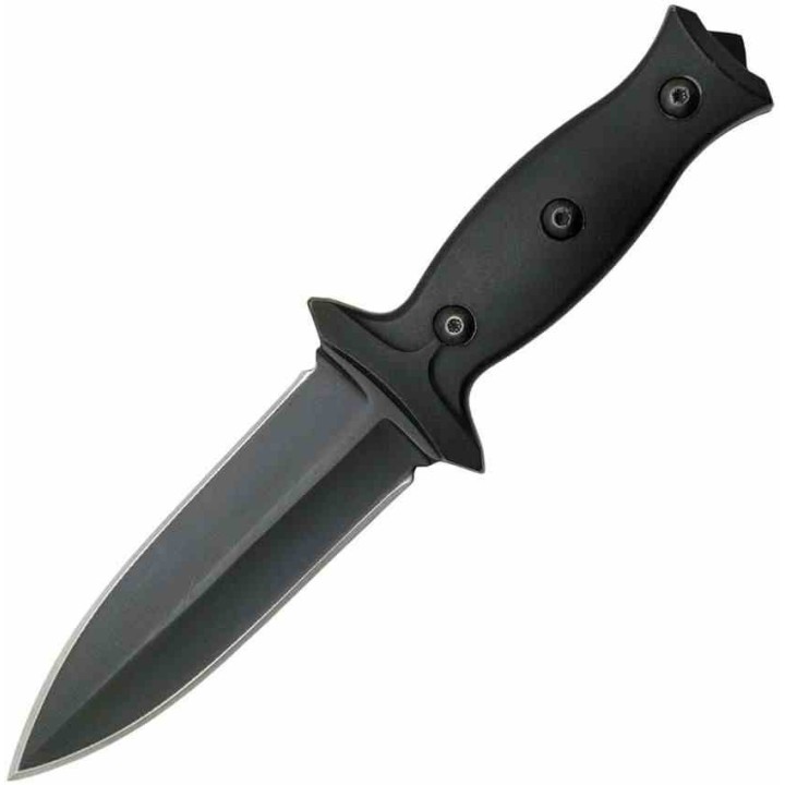Couteau de Botte ABKT Tac Boot Double Tranchant Acier 8Cr13MoV Manche ABS Etui Plastique AB014 - Livraison Gratuite