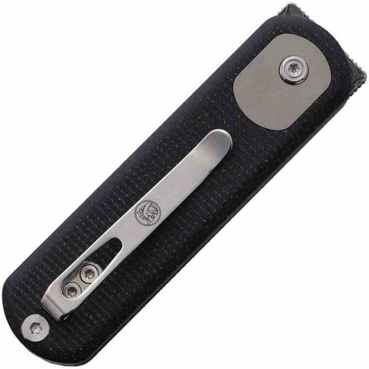 Couteau Vosteed Corgi Pup Damas Lame Drop Point Manche Micarta IKBS Trek Lock Clip VOSA0722 - Livraison Gratuite