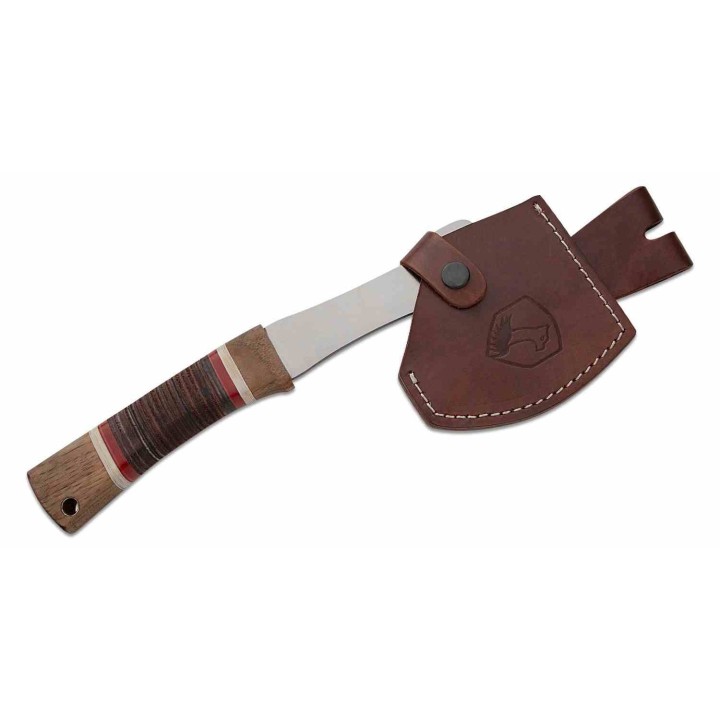 Hache Condor Country Backroads Axe Lame Acier Carbone 1075 Manche Bois/Cuir Etui Cuir Salvador CTK285341HC - Livraison Gratuite