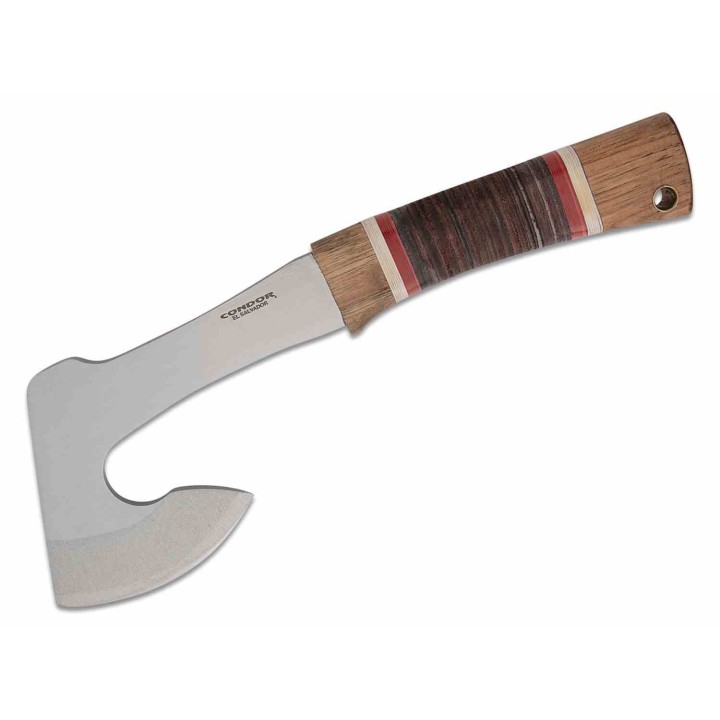 Hache Condor Country Backroads Axe Lame Acier Carbone 1075 Manche Bois/Cuir Etui Cuir Salvador CTK285341HC - Livraison Gratuite