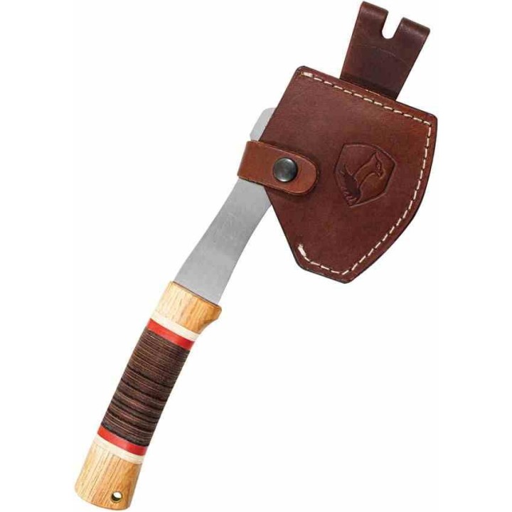 Hache Condor Country Backroads Axe Lame Acier Carbone 1075 Manche Bois/Cuir Etui Cuir Salvador CTK285341HC - Livraison Gratuite