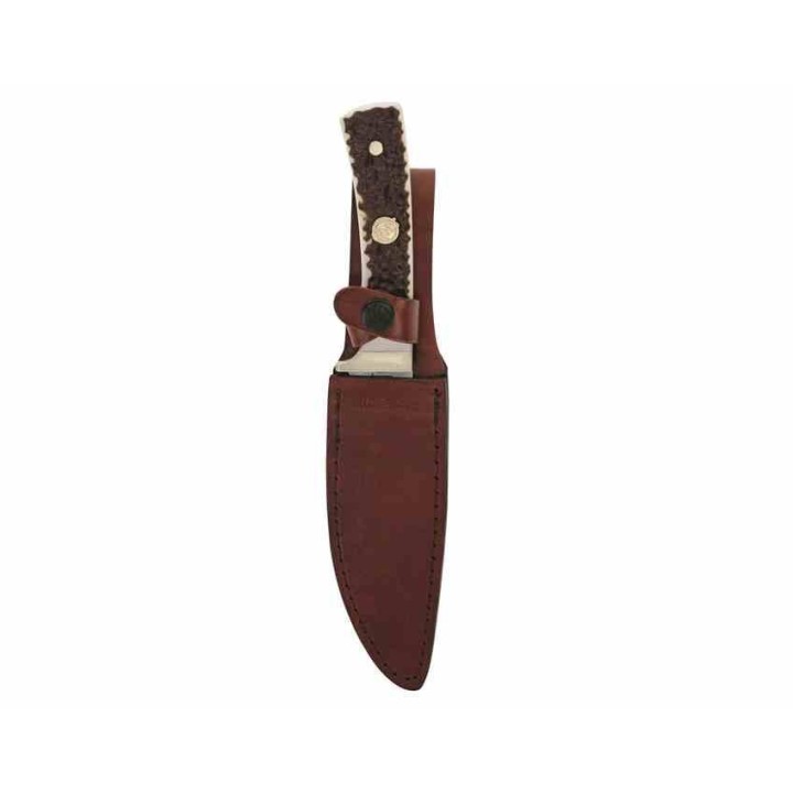 Couteau Schrade Uncle Henry Fixed Blade Stagalon Lame Acier 7Cr17MoV Etui Cuir SCH1205103 - Livraison Gratuite