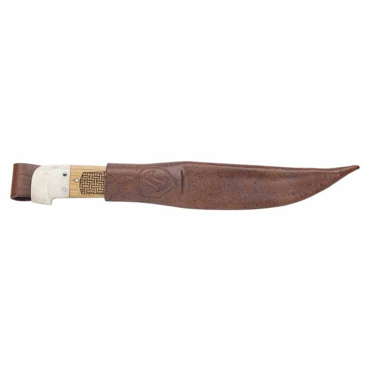 Couteau Condor Samicarta Lame Acier 14C28N Scandi Manche Bois/Micarta Etui CUir Salvador CTK286038SK - Livraison Gratuite