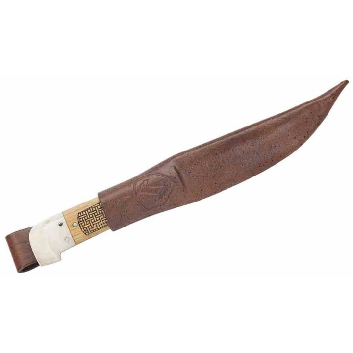Couteau Condor Samicarta Lame Acier 14C28N Scandi Manche Bois/Micarta Etui CUir Salvador CTK286038SK - Livraison Gratuite
