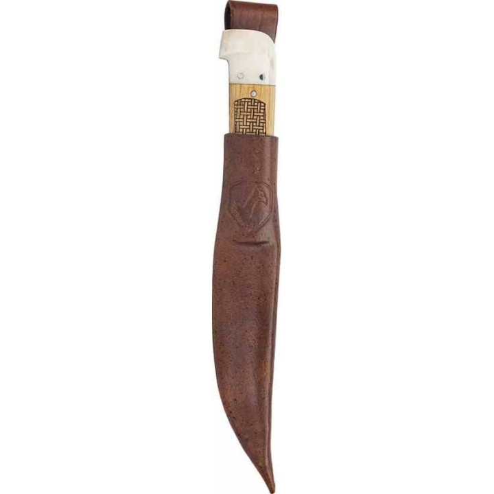 Couteau Condor Samicarta Lame Acier 14C28N Scandi Manche Bois/Micarta Etui CUir Salvador CTK286038SK - Livraison Gratuite