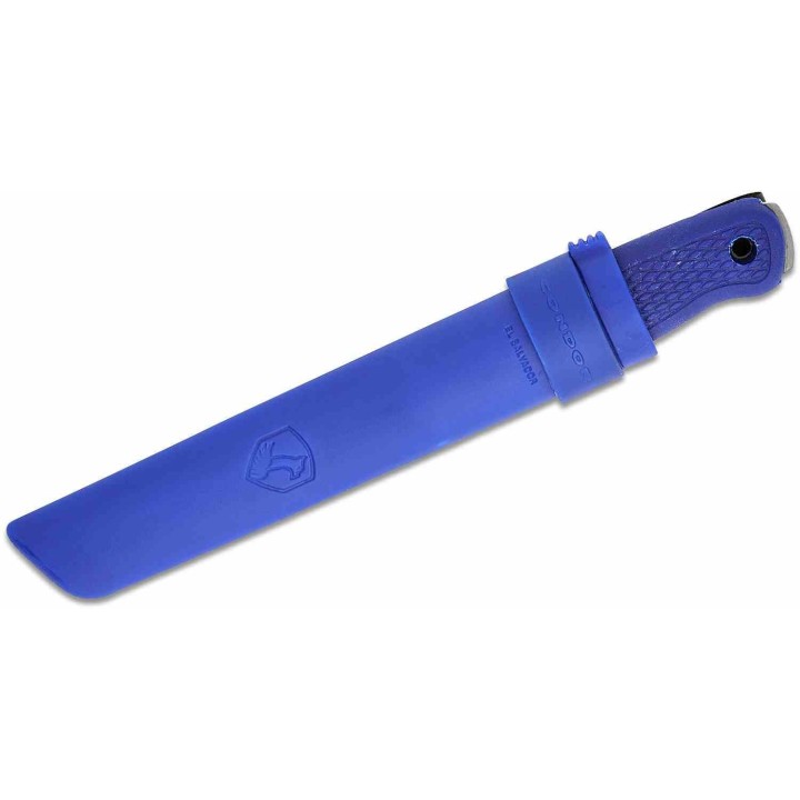 Couteau Condor Lipotes Fixed Blue Lame Acier 14C28N Manche & Etui Polypropylene Salvador CTK396441SK - Livraison Gratuite