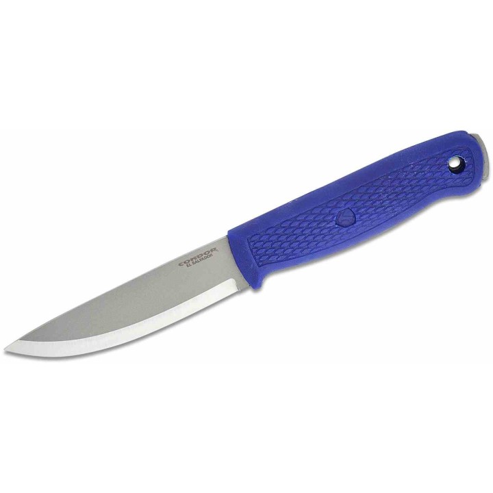 Couteau Condor Lipotes Fixed Blue Lame Acier 14C28N Manche & Etui Polypropylene Salvador CTK396441SK - Livraison Gratuite
