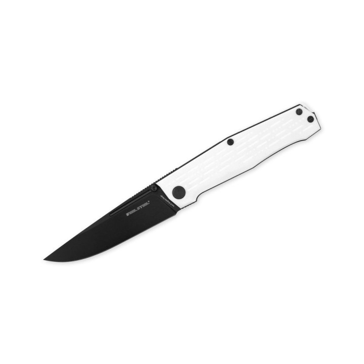 Couteau Real Steel Rokot Imperial White Lame Acier N690 Manche G10 Linerlock Clip RS7641M - Livraison Gratuite
