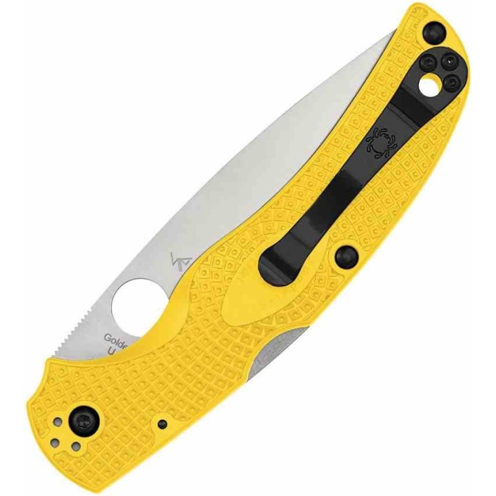 Couteau Spyderco Native Chief Salt Yellow Lame Acier CPM-MagnaCut Serr Manche FRN  Lockback USA SC244SYL - Livraison Gratuite