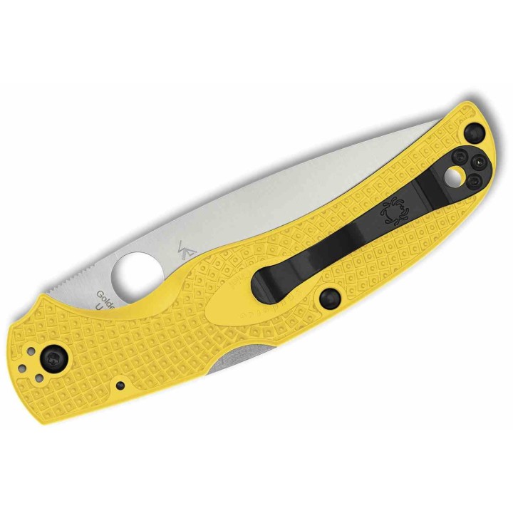 Couteau Spyderco Native Chief Salt Yellow Lame Acier CPM-MagnaCut Manche FRN  Lockback USA SC244PYL - Livraison Gratuite
