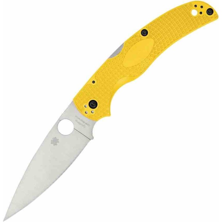 Couteau Spyderco Native Chief Salt Yellow Lame Acier CPM-MagnaCut Manche FRN  Lockback USA SC244PYL - Livraison Gratuite