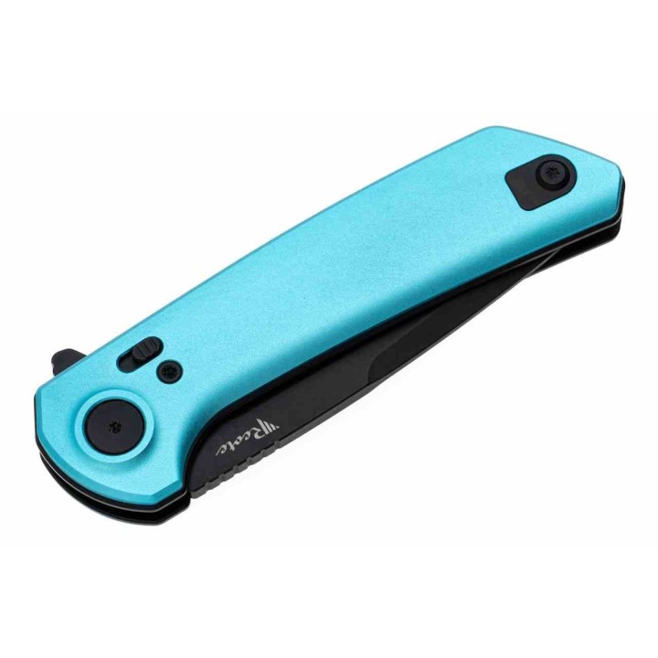 Couteau Reate Knives PL-XF  Blue Manche Alu Lame Nitro-V Black Pivot Lock Clip REAPLXFA9 - Livraison Gratuite