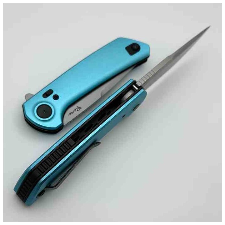 Couteau Reate Knives PL-XF Blue Manche Alu Lame Nitro-V SW Pivot Lock Clip REAPLXFA8 - Livraison Gratuite