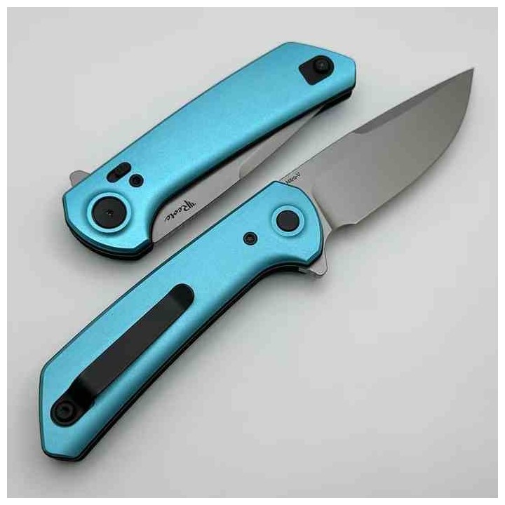 Couteau Reate Knives PL-XF Blue Manche Alu Lame Nitro-V SW Pivot Lock Clip REAPLXFA8 - Livraison Gratuite