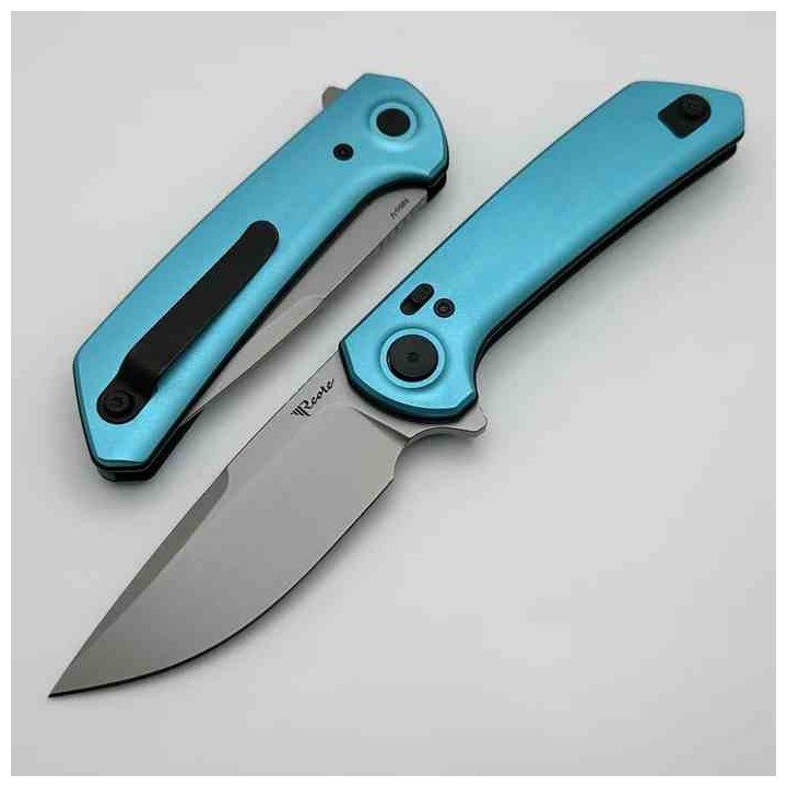 Couteau Reate Knives PL-XF Blue Manche Alu Lame Nitro-V SW Pivot Lock Clip REAPLXFA8 - Livraison Gratuite