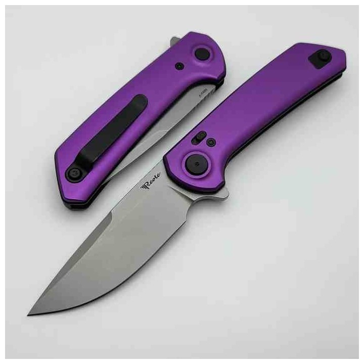 Couteau Reate Knives PL-XF Purple Manche Alu Lame Nitro-V SW Pivot Lock Clip REAPLXFA5 - Livraison Gratuite