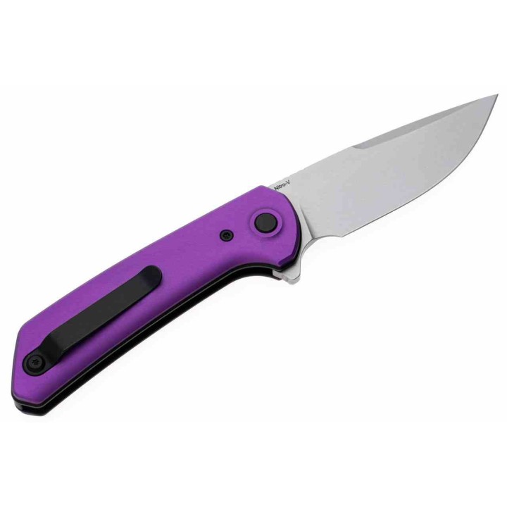 Couteau Reate Knives PL-XF Purple Manche Alu Lame Nitro-V SW Pivot Lock Clip REAPLXFA5 - Livraison Gratuite