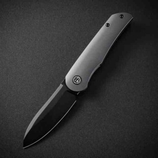 Couteau Petrified Fish El Camino Gray Manche Aluminium Lame Acier N690 BLK IKBS Liner Lock Clip PFKE16GAADW - Livraison Gratuite