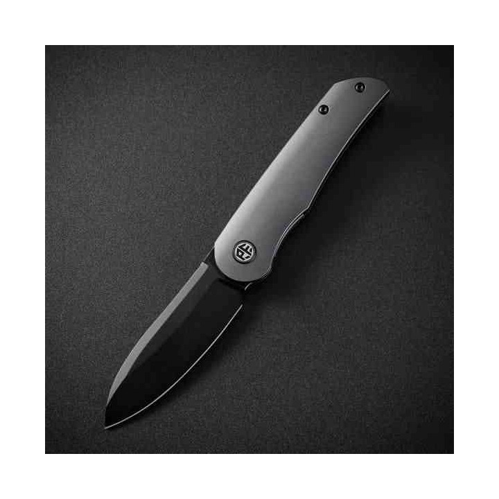 Couteau Petrified Fish El Camino Gray Manche Aluminium Lame Acier N690 BLK IKBS Liner Lock Clip PFKE16GAADW - Livraison Gratuite