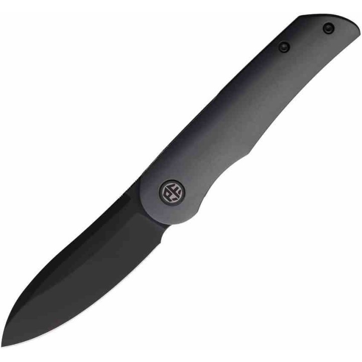 Couteau Petrified Fish El Camino Gray Manche Aluminium Lame Acier N690 BLK IKBS Liner Lock Clip PFKE16GAADW - Livraison Gratuite